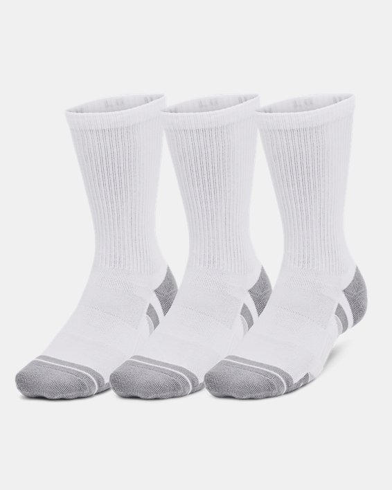 ถุงเท้า UA Performance Tech ยูนิเซ็กส์ แพ็ก 3 คู่ in White image number 0